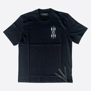 Amiri Black Argyle Logo T-Shirt